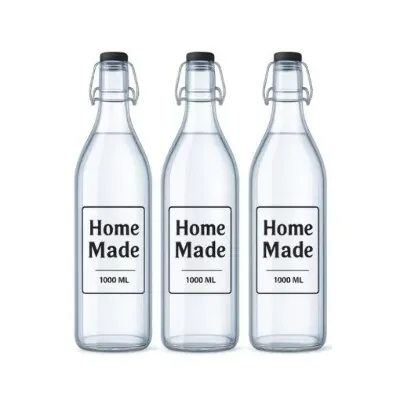 Botella Vid.decorada con Tapa 1LT Glanz 85063